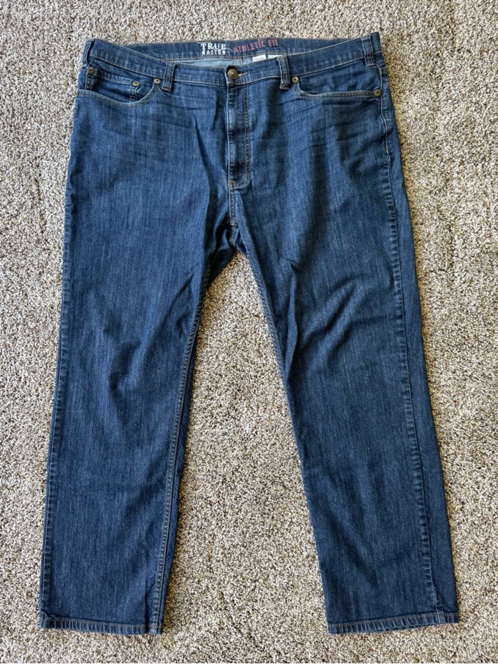 True Nation - Athletic Fit - Dark Blue Men’s Jeans (44x32)